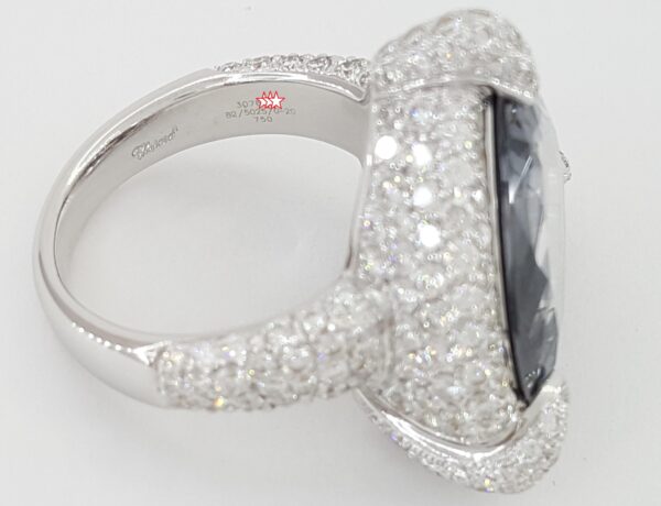 Chopard Happy Diamonds Heart Ring 23.5 mm 4 ct 18K White Gold