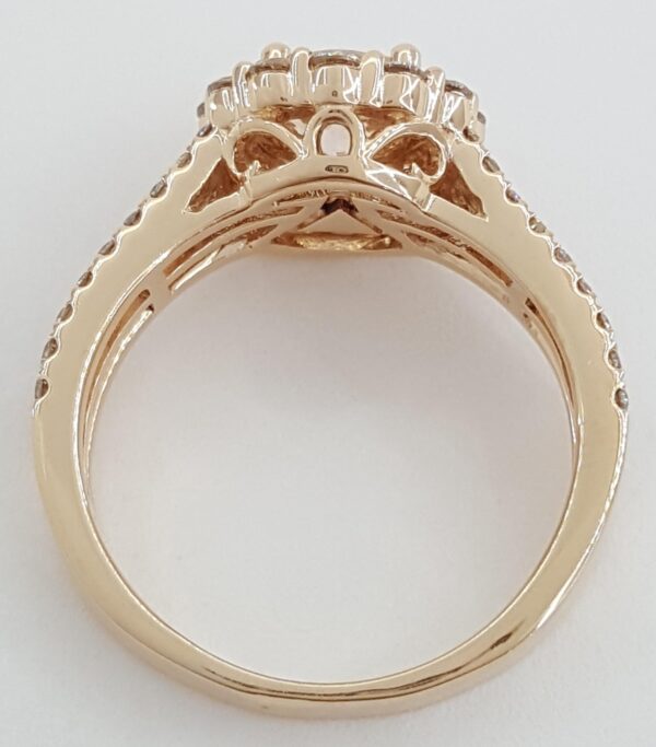 LeVian Le Vian Morganite Diamond Halo Ring 0.8 ct 14K Strawberry Gold