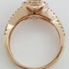 LeVian Le Vian Cushion Morganite Diamond Halo Ring 14K Strawberry Gold 0.4ct