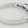 Effy Diamond Sapphire Five Stone Ring 1.14 ct 3.8mm 14k White Gold Retail $2516