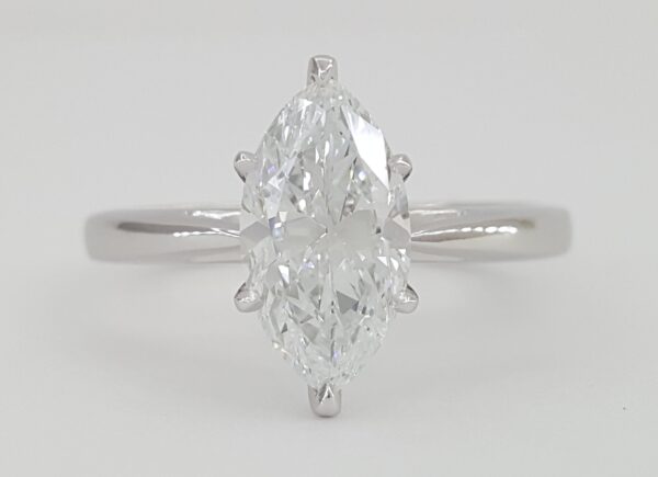 Marquise Diamond Engagement Ring Platinum 1.72 ct GIA D/VVS2 Retail 35K