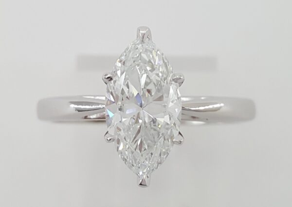 Marquise Diamond Engagement Ring Platinum 1.72 ct GIA D/VVS2 Retail 35K
