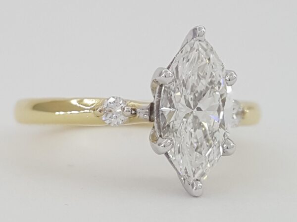 TACORI Sculpted Crescent 56-2 Marquise Diamond Engagement Ring 1.08 ct GIA 18K