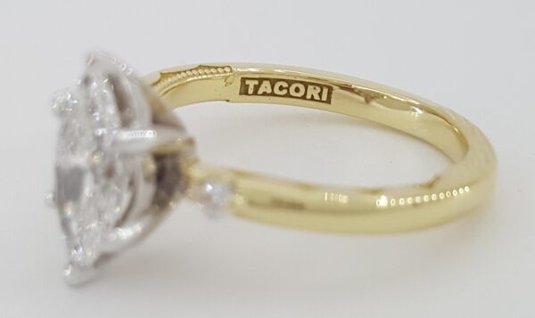 TACORI Sculpted Crescent 56-2 Marquise Diamond Engagement Ring 1.08 ct GIA 18K
