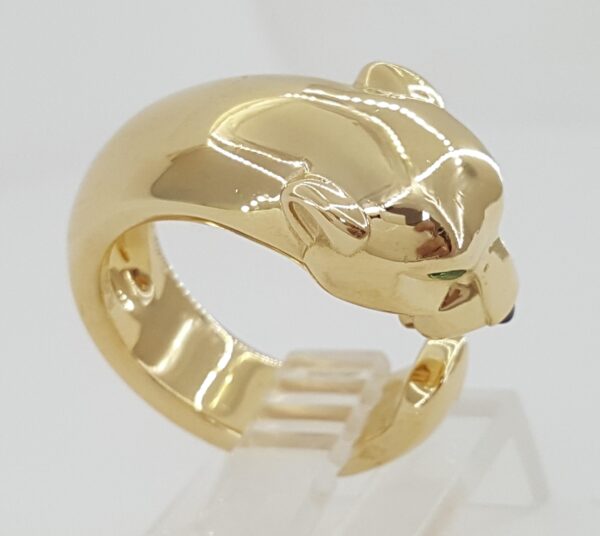 Cartier Panthere De Cartier Ring Medium Model 18K Yellow Gold Size 51 Rtl $7K