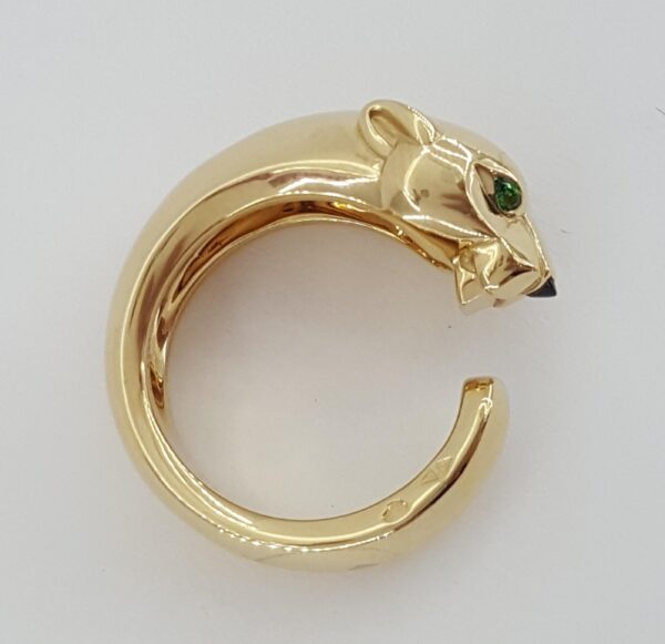 Cartier Panthere De Cartier Ring Medium Model 18K Yellow Gold Size 51 Rtl $7K