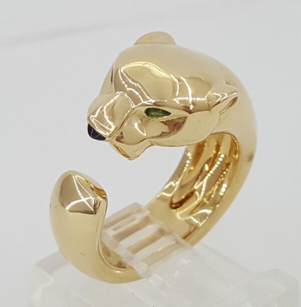 Cartier Panthere De Cartier Ring Medium Model 18K Yellow Gold Size 51 Rtl $7K