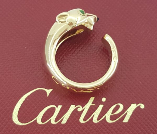 Cartier Panthere De Cartier Ring Medium Model 18K Yellow Gold Size 51 Rtl $7K