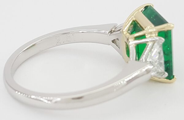 Graff Columbian Green Emerald 3-Stone Ring 3.5 ct Retail $107k