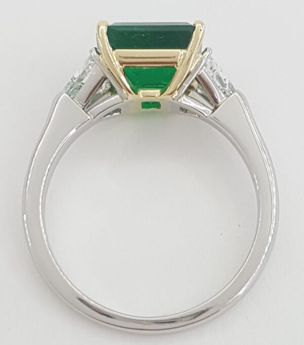 Graff Columbian Green Emerald 3-Stone Ring 3.5 ct Retail $107k