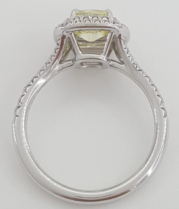 Tiffany & Co Soleste Fancy Intense Yellow Cushion Diamond Engagement Ring 1.53ct