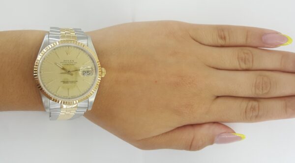 Rolex DateJust 16233 36 mm SS & Yellow Gold Jubilee Dial 8.4" 1988