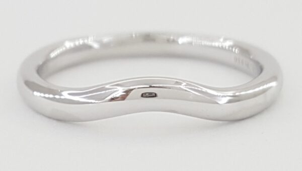 Tiffany & Co Elsa Peretti Curved Wedding Band Ring Platinum 2.2 mm Retail $1150