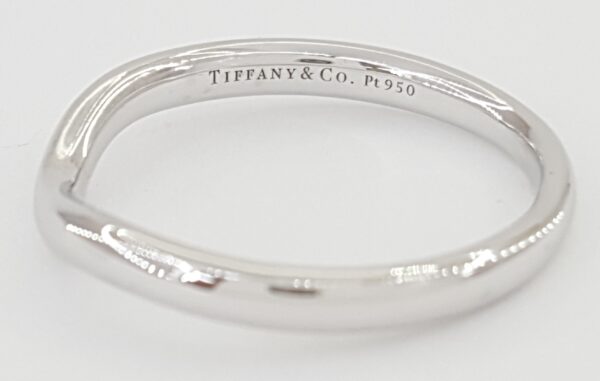 Tiffany & Co Elsa Peretti Curved Wedding Band Ring Platinum 2.2 mm Retail $1150