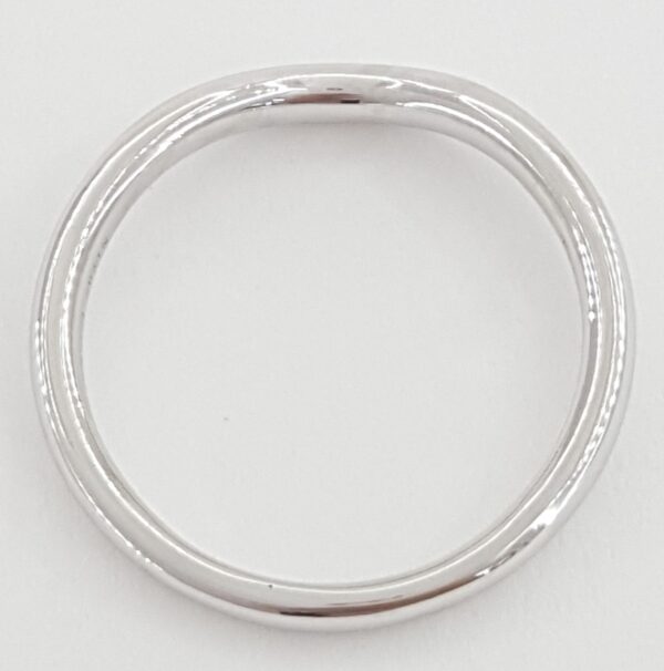 Tiffany & Co Elsa Peretti Curved Wedding Band Ring Platinum 2.2 mm Retail $1150