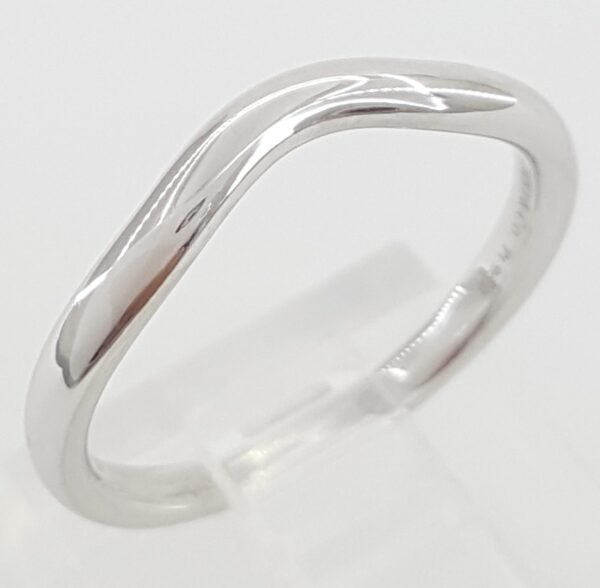 Tiffany & Co Elsa Peretti Curved Wedding Band Ring Platinum 2.2 mm Retail $1150