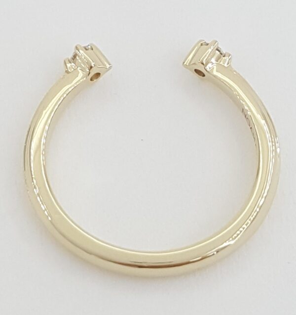Noam Carver Split Round Diamond Yellow Gold Wedding Band Ring 14k 2.3 mm 0.06ct
