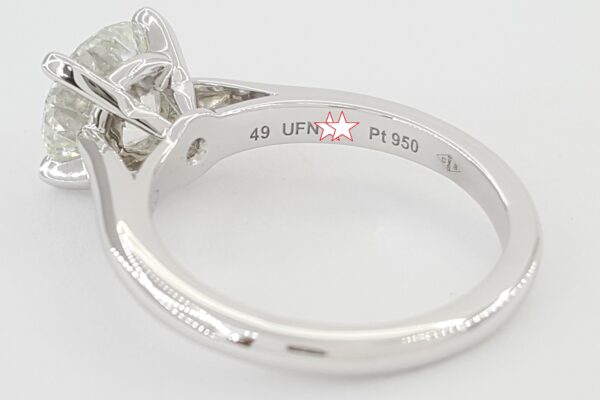 Cartier Solitaire 1895 Round Diamond Engagement Ring 1.84 ct Platinum Rtl $45K