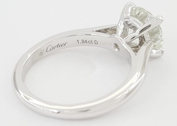 Cartier Solitaire 1895 Round Diamond Engagement Ring 1.84 ct Platinum Rtl $45K