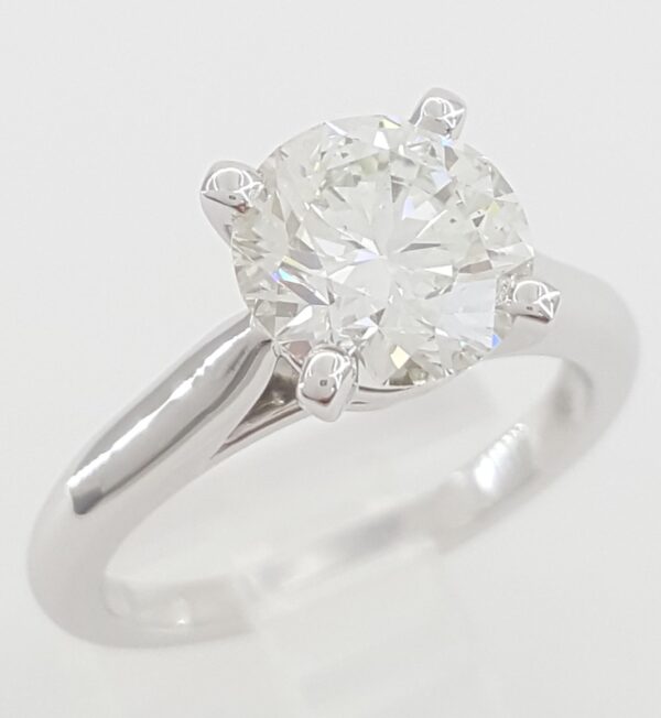 Cartier Solitaire 1895 Round Diamond Engagement Ring 1.84 ct Platinum Rtl $45K
