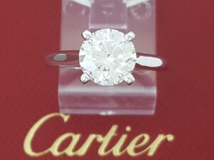 Cartier Solitaire 1895 Round Diamond Engagement Ring 1.84 ct Platinum Rtl $45K