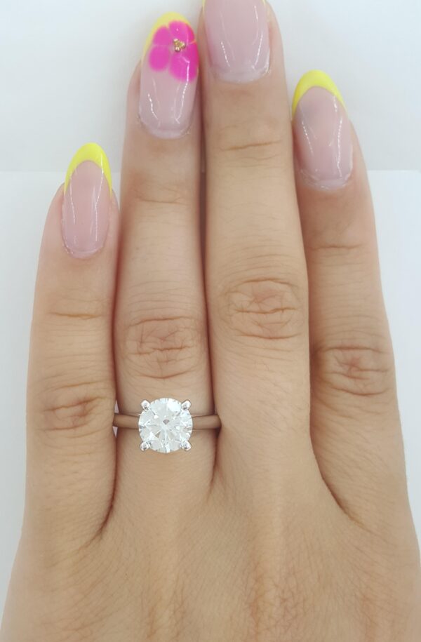 Cartier Solitaire 1895 Round Diamond Engagement Ring 1.84 ct Platinum Rtl $45K