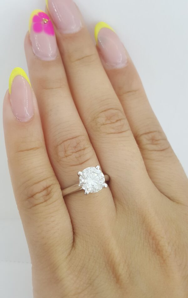 Cartier Solitaire 1895 Round Diamond Engagement Ring 1.84 ct Platinum Rtl $45K