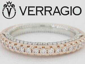 Verragio Couture Diamonds Wedding Band 14k Rose & White Gold 0.4 ct Retail $4.4K