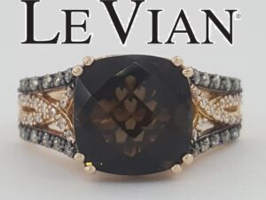 Le Vian LeVian Quartz Nude & Chocolate Diamond Ring 0.75 ct 14K Strawberry Gold