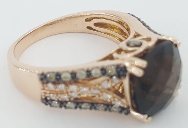 Le Vian LeVian Quartz Nude & Chocolate Diamond Ring 0.75 ct 14K Strawberry Gold