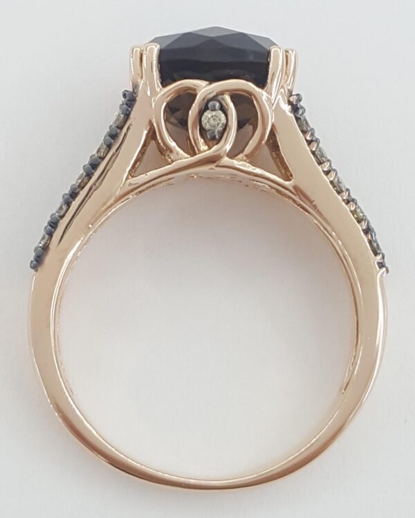 Le Vian LeVian Quartz Nude & Chocolate Diamond Ring 0.75 ct 14K Strawberry Gold