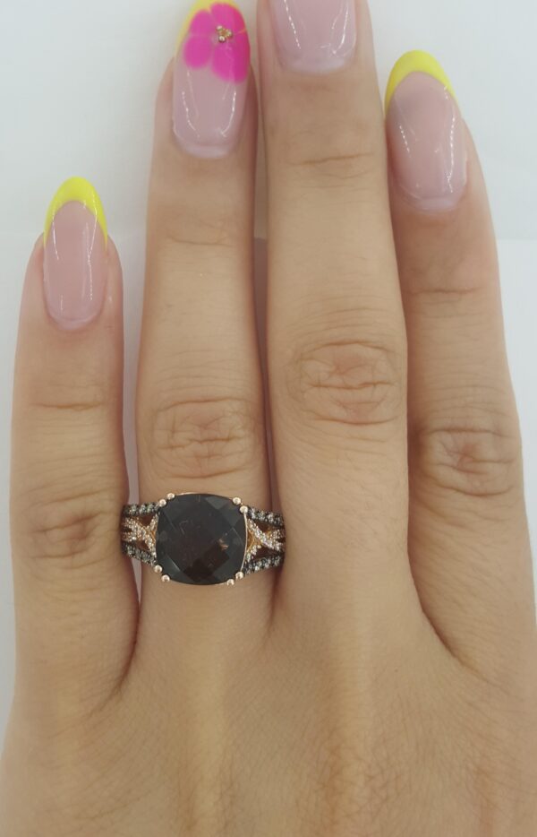 Le Vian LeVian Quartz Nude & Chocolate Diamond Ring 0.75 ct 14K Strawberry Gold