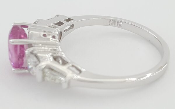LeVian Oval Pink Sapphire & Diamond Ring 2.16 ct 18K Gold