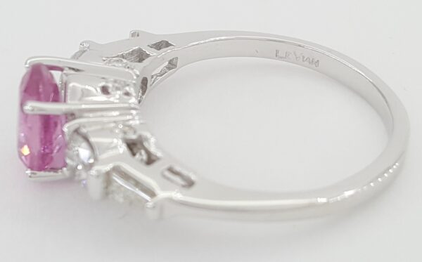 LeVian Oval Pink Sapphire & Diamond Ring 2.16 ct 18K Gold