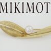Vintage Mikimoto 18k Yellow Gold Leaf Akoya Pearl Pin Brooch 9.8 Grams