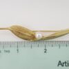 Vintage Mikimoto 18k Yellow Gold Leaf Akoya Pearl Pin Brooch 9.8 Grams
