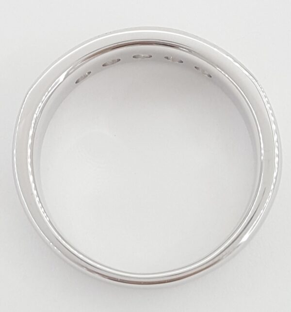 Round Diamond Channel Set 14k White Gold Men's Wedding Band 1 ct Retail $3,995