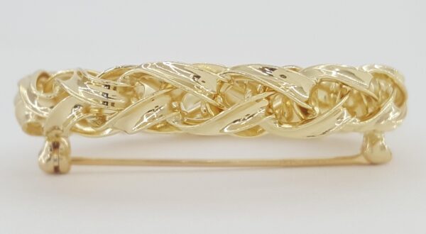 Tiffany & Co Vintage Circle Brooch Pin 14K Yellow Gold 12.8g 1.53" 1970's