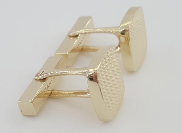 Vintage Tiffany & Co 14k Yellow Gold Square Cufflinks 11.7 Grams 1970s