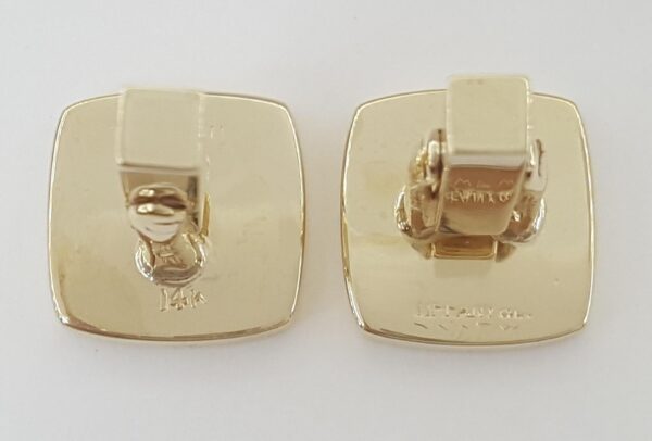 Vintage Tiffany & Co 14k Yellow Gold Square Cufflinks 11.7 Grams 1970s