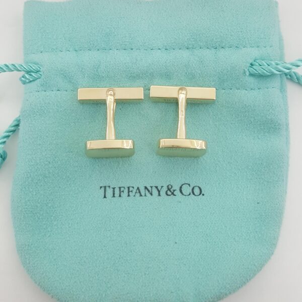 Vintage Tiffany & Co 14k Yellow Gold Square Cufflinks 11.7 Grams 1970s