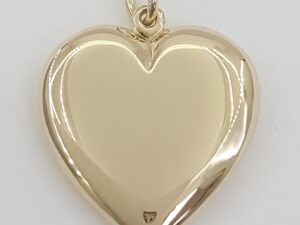 14k Yellow Gold Puff Heart Pendant 2.5 Grams 20.5mm