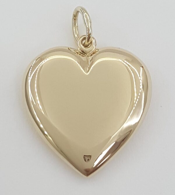 14k Yellow Gold Puff Heart Pendant 2.5 Grams 20.5mm