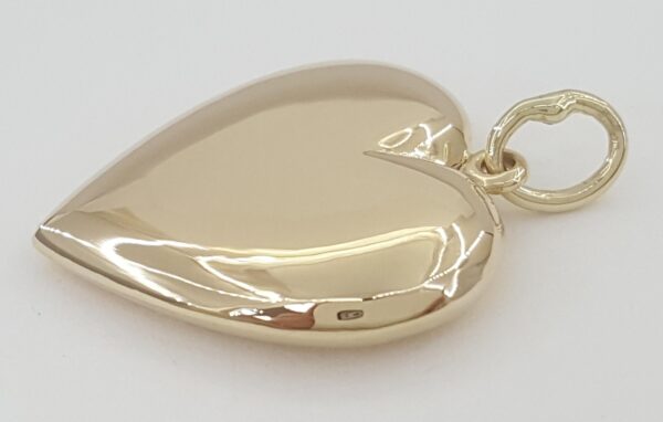 14k Yellow Gold Puff Heart Pendant 2.5 Grams 20.5mm