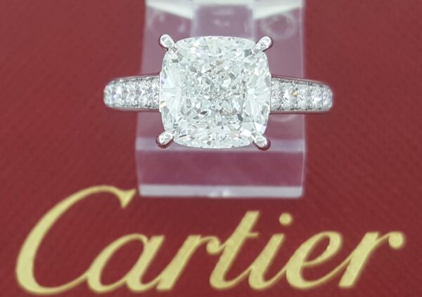 Cartier 1895 Cushion Diamond Solitaire Engagement Ring 4.03 ct Rtl $150K