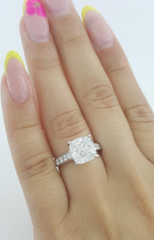 Cartier 1895 Cushion Diamond Solitaire Engagement Ring 4.03 ct Rtl $150K