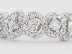 Princess Oval Emerald Round Pear Halo Diamond Ring 14K White Gold 0.5 ct $2,295