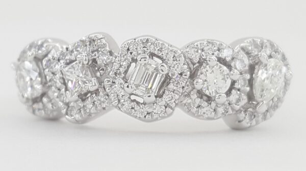 Princess Oval Emerald Round Pear Halo Diamond Ring 14K White Gold 0.5 ct $2,295