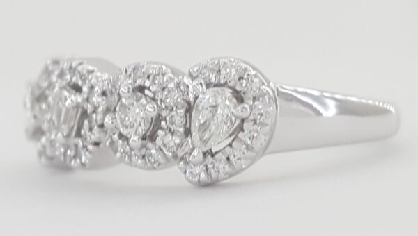Princess Oval Emerald Round Pear Halo Diamond Ring 14K White Gold 0.5 ct $2,295