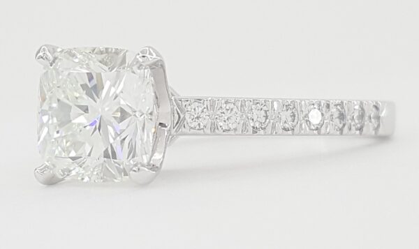 Tiffany & Co Novo Cushion Cut Diamond Engagement Ring 1.67 ct Plat Rtl $29,500